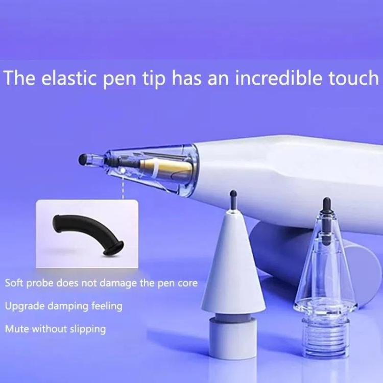 For Apple Pencil 2 / 1 Elastic Tip Soft Probe Silent Replacement Nib, Spec: 2B Transparent - Pencil Accessories by PMc TechLife | Online Shopping South Africa | PMc TechLife | Buy Now Pay Later Mobicred