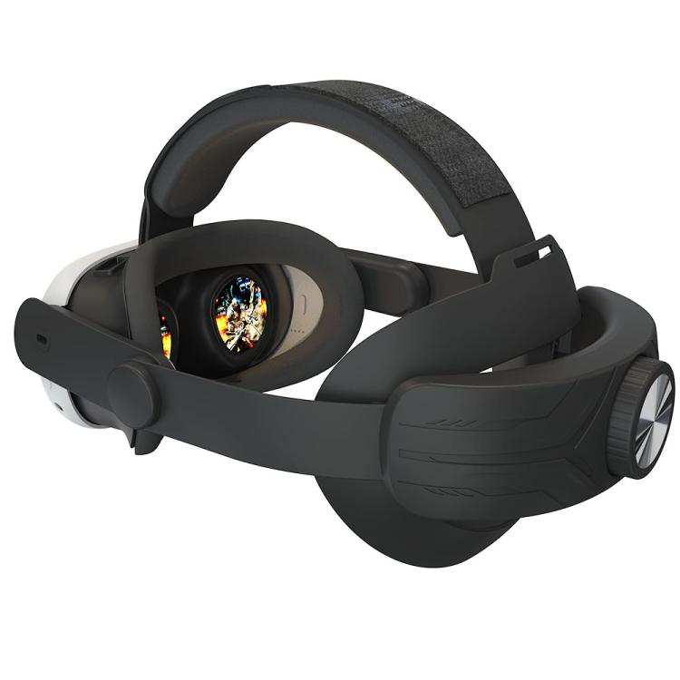 For Meta Quest 3 / 3S Adjustable Headband No Face Pressure VR Head Strap Accessories(Black) - VR Accessories by PMc TechLife | Online Shopping South Africa | PMc TechLife | Buy Now Pay Later Mobicred