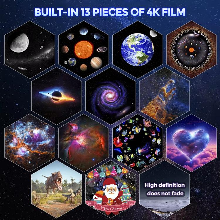 USB Plug-in Space Ball HD Galaxy Projector Lamp Dynamic Meteor Starry Sky Atmosphere Light(White) - free shipping - PMc TechLife - Order now!