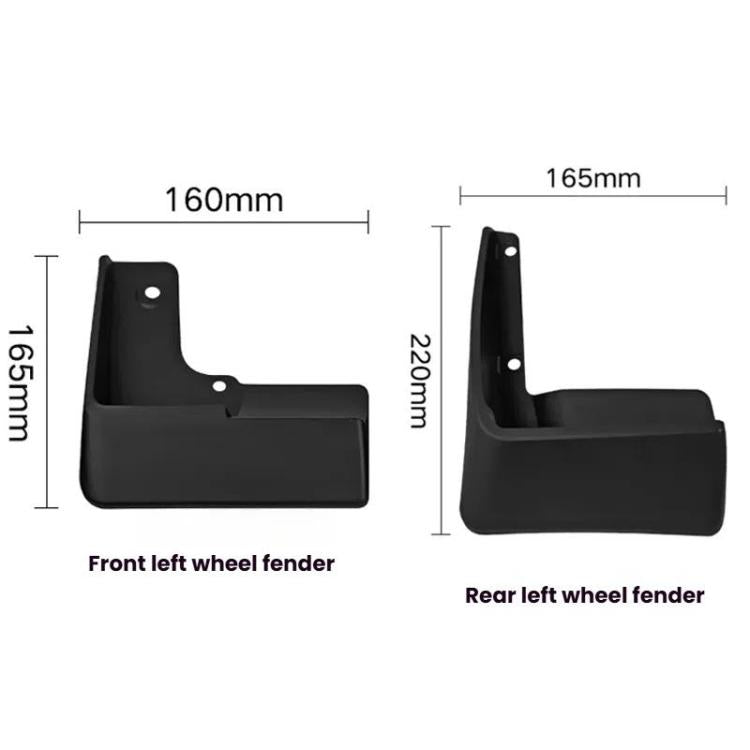 For 2010-2015 Toyota Prius Car Tire Soft Rubber Mudguard(Black) - Wheels Tires & Parts by PMc TechLife | Online Shopping South Africa | PMc TechLife | Buy Now Pay Later Mobicred