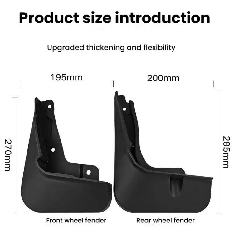 For 2022 Toyota BZ4X Car Tire Soft Rubber Mudguard(Black) - Wheels Tires & Parts by PMc TechLife | Online Shopping South Africa | PMc TechLife | Buy Now Pay Later Mobicred