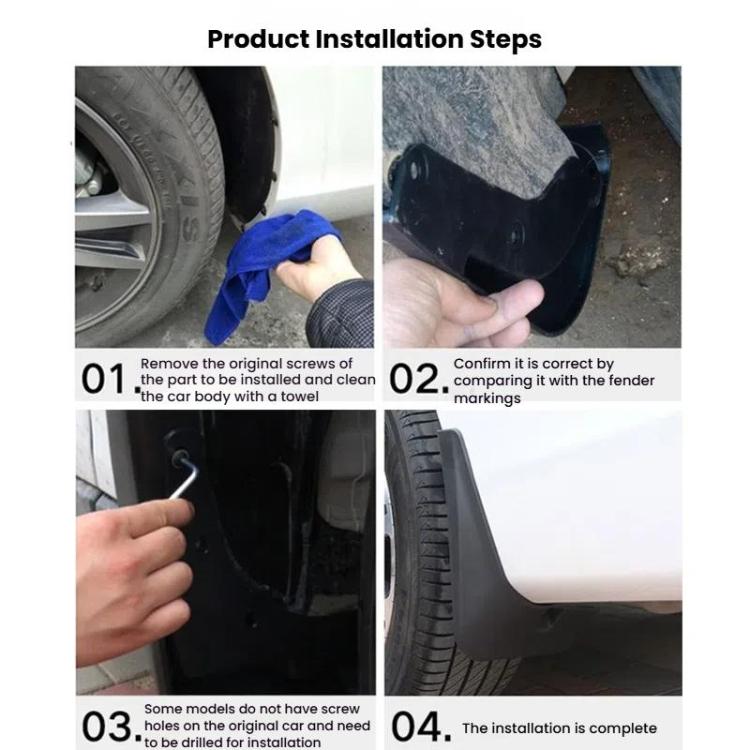 For Nissan NV350 Car Tire Soft Mudguard(Black) - Wheels Tires & Parts by PMc TechLife | Online Shopping South Africa | PMc TechLife | Buy Now Pay Later Mobicred