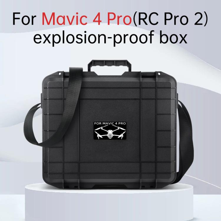 For DJI Mavic 4 Pro Creator Combo RC Pro 2 Explosion-Proof Case Storage Box Suitcase With Shoulder Strap(White Pattern) - free shipping - PMC TechLife - Order now!