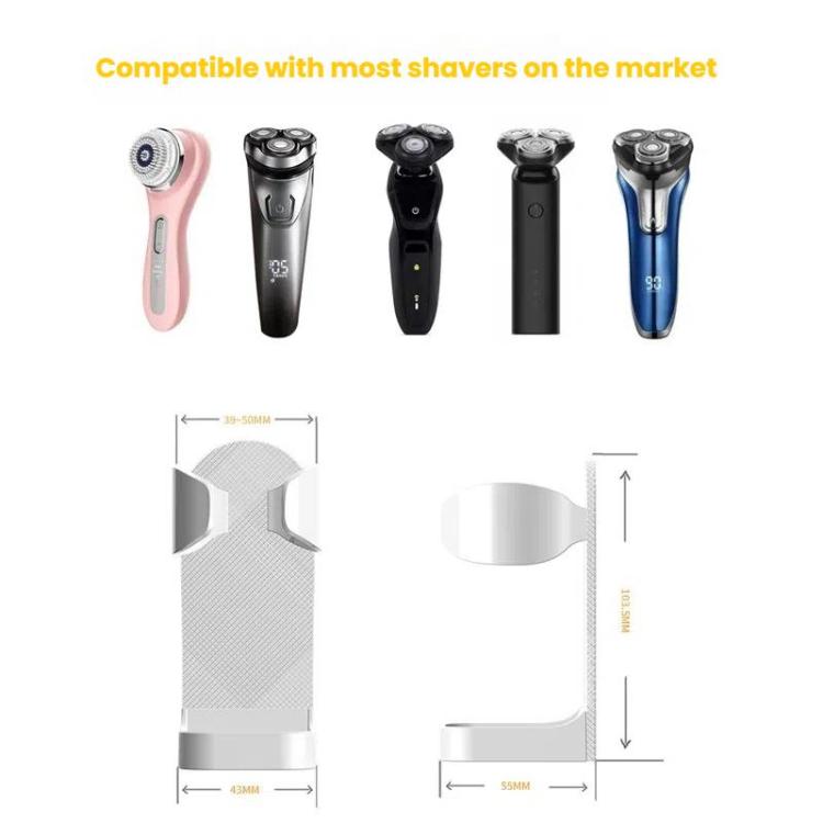 3pcs /Pack Adhesive Hook Rack for Electric Razors Shaver & Beauty Tool Organizer Semi-Open Design for Easy Access(White) - free shipping - PMC TechLife - Order now!
