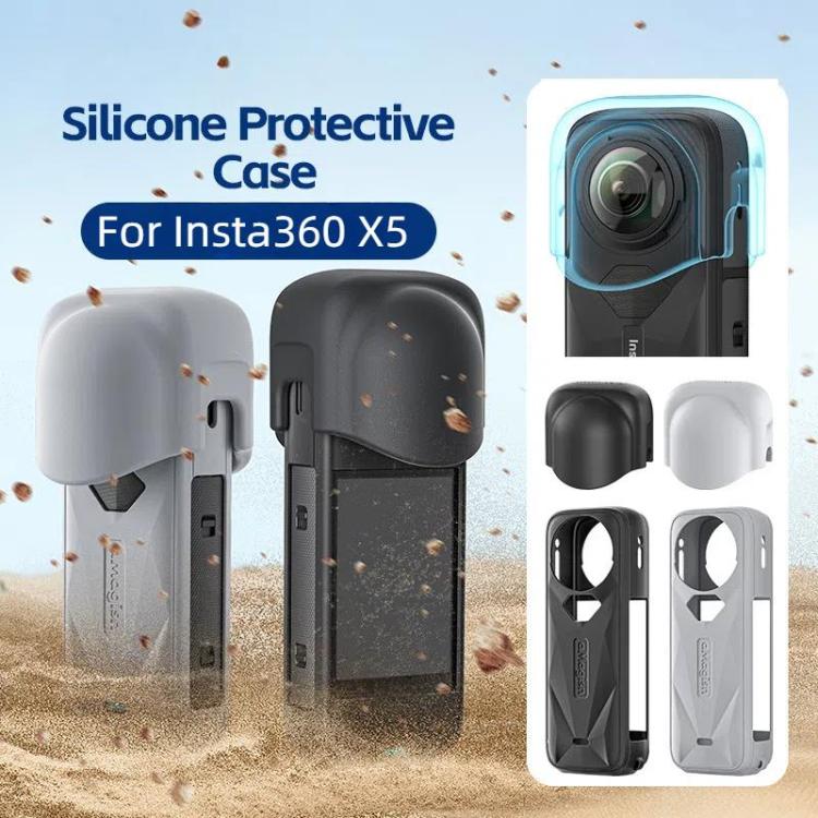 aMagisn Body Case For Insta360 X5 Action Camera Protective Accessories Gray - free shipping - PMC TechLife - Order now!