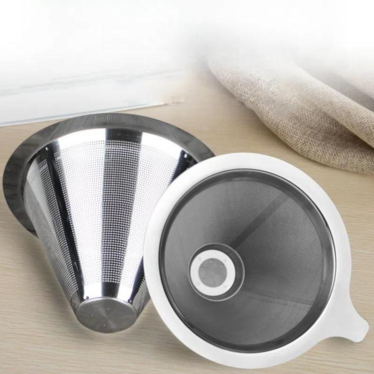 304 Stainless Steel Coffee Filter Reusable Mesh for Pour Over/Drip Coffee Maker, Spec: 1-2 Cups - free shipping - PMC TechLife - Order now!