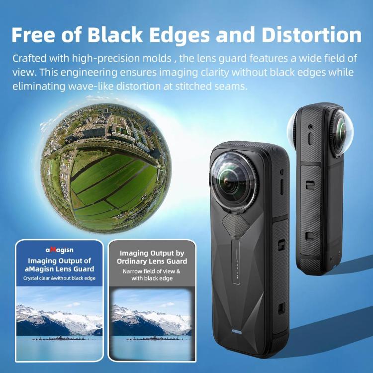 For Insta360 X5 Camera aMagisn Lens Guard Protector Detachable Anti-Scratch Glass Cover Standard Edition - free shipping - PMC TechLife - Order now!