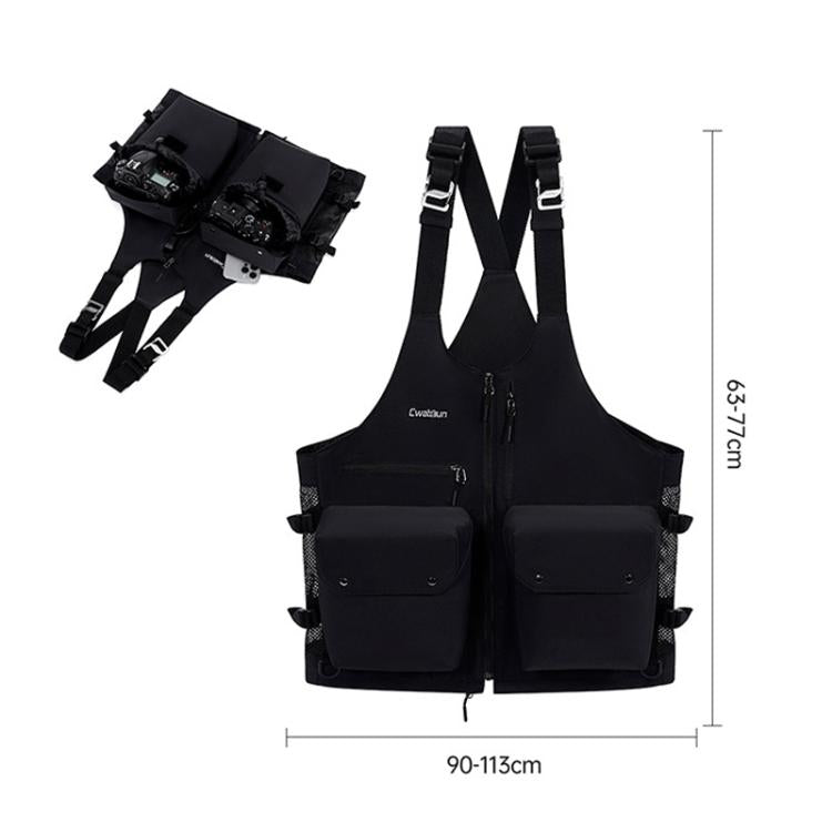 Cwatcun D192 Multifunctional Vest Outdoor Lightweight Comfortable Camera Bag - free shipping - PMC TechLife - Order now!