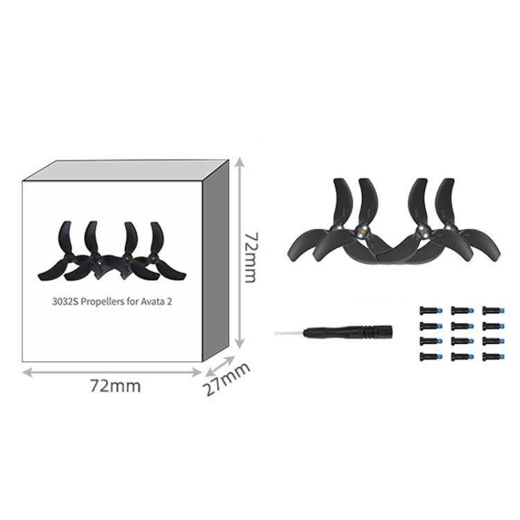 For DJI Avata 2 Sunnylife 3032S 2pairs Propellers(Orange) - free shipping - PMC TechLife - Order now!