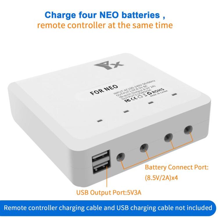 For DJI Neo Drone YX 4-port Battery Charger Charging Hub AU Plug - free shipping - PMC TechLife - Order now!