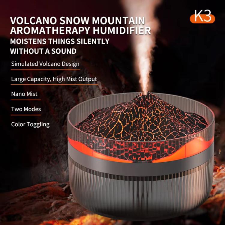 2L Volcanic Essential Oil Diffuser Humidifier Large Capacity Aromatherapy Mist Diffuser Top-Fill Water Tank(Black) - free shipping - PMC TechLife - Order now!