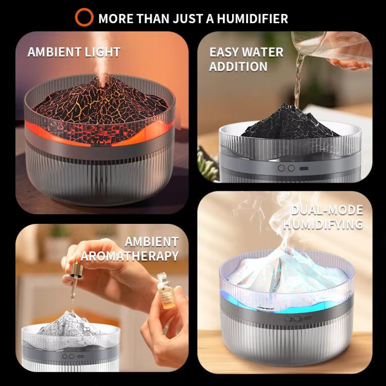 2L Volcanic Essential Oil Diffuser Humidifier Large Capacity Aromatherapy Mist Diffuser Top-Fill Water Tank(Black) - free shipping - PMC TechLife - Order now!