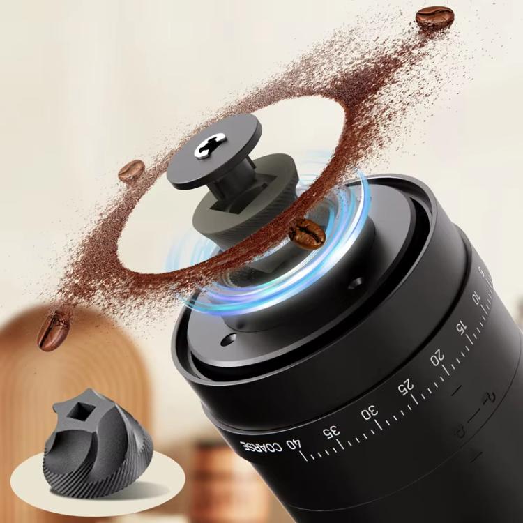 Portable Electric Coffee Grinder with 40 Adjustable Settings Rechargeable USB-C Ceramic Burr Mill(Black) - free shipping - PMC TechLife - Order now!