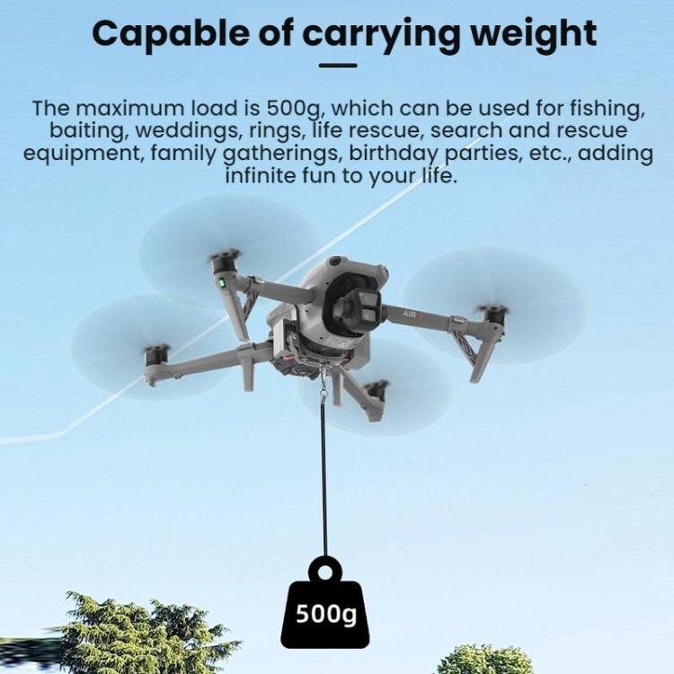 For DJI AIR 3S/AIR 3 BRDRC Drone Airdrop Accessories(Dark Gray) - free shipping - PMC TechLife - Order now!