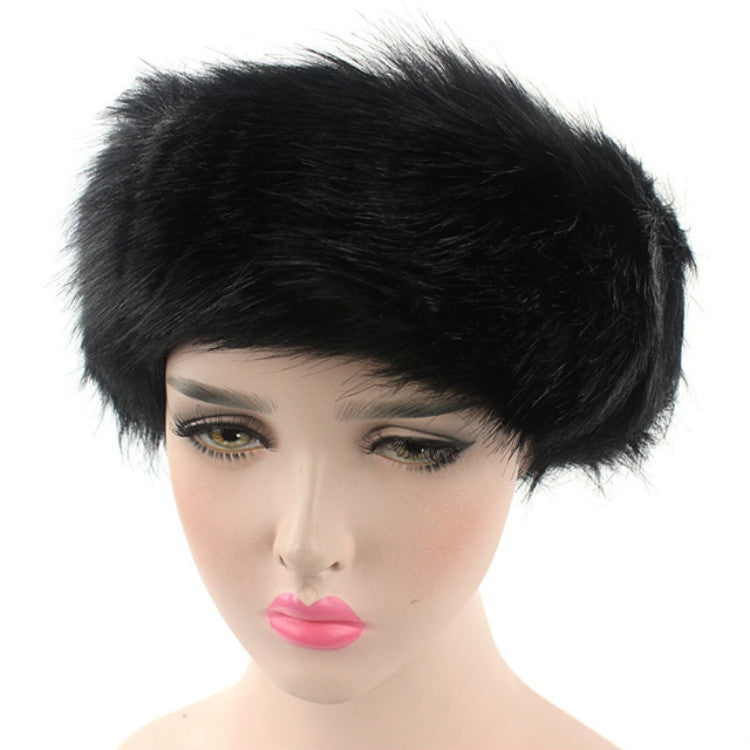 Unisex Winter Imitation Fox Fur Headband Bomber Hat, Size:L（58-60cm）(Black) - Bomber Hats by PMC Jewellery | Online Shopping South Africa | PMC Jewellery