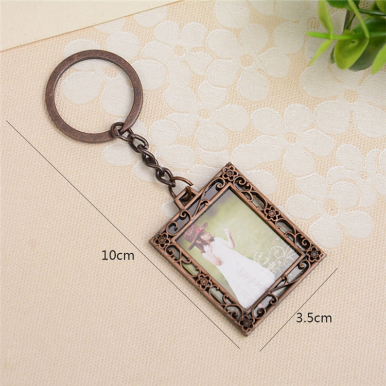 2 PCS Creative Metal Vintage Photo Frame(Square Keychain) - Photo Albums & Photo Frames by PMC TechLife | Online Shopping South Africa | PMC TechLife