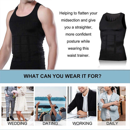 Men Slimming Body Shaper Vest Underwear, Size: L(Black) -  by PMC Jewellery | Online Shopping South Africa | PMC Jewellery