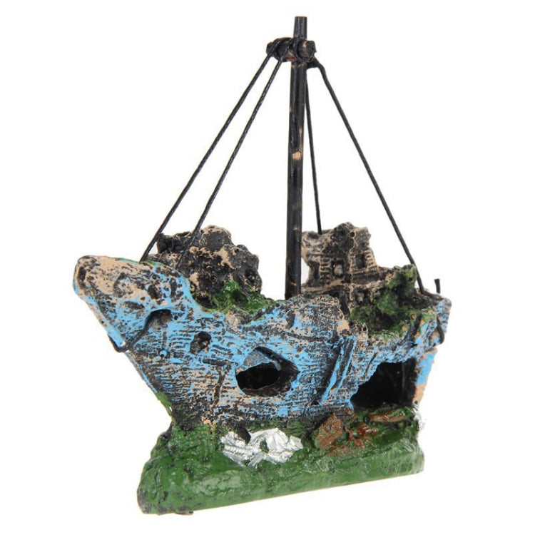 Pirate Ship Rotten Boat Small Net Boat Aquarium Landscaping Fish Tank Glass Cylinder Scene - Fish Tank Decoration by PMC Jewellery | Online Shopping South Africa | PMC Jewellery