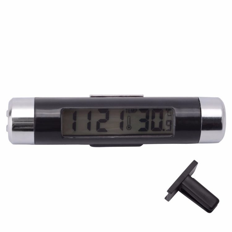 2 in 1 Car Auto Thermometer Clock Calendar LCD Display Screen - Clocks & Car Meters by PMC TechLife | Online Shopping South Africa | PMC TechLife