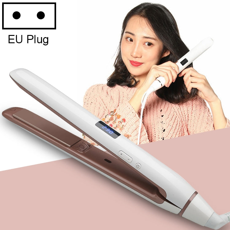 Hair Straightener Iron LED Display Ceramic Coating Plate Ionic Curling Iron, Plug Standard:EU - free shipping - PMC TechLife - Order now!