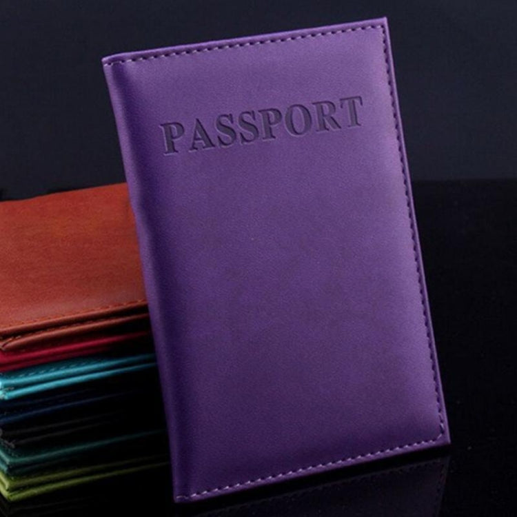 Artificial Leather Travel Passport Cover(rose red) - Card & Passport Bags by PMC Jewellery | Online Shopping South Africa | PMC Jewellery