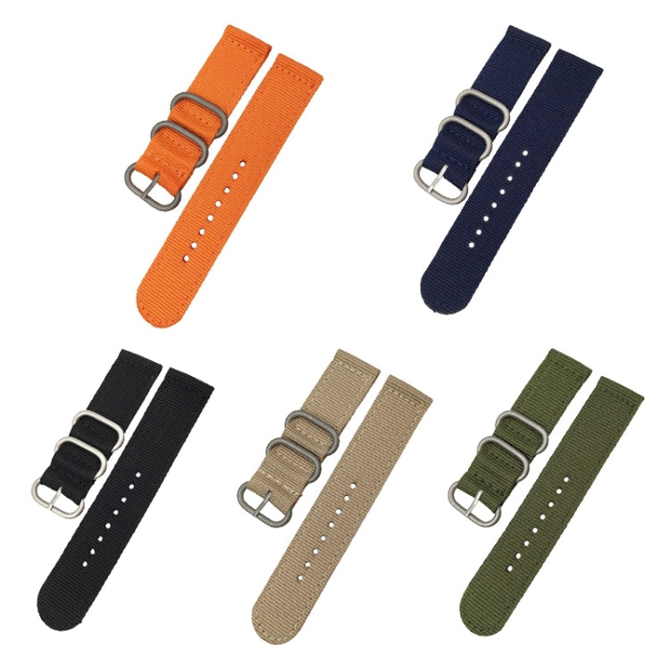 Washable Nylon Canvas Watchband, Band Width:20mm(Army Green with Silver Ring Buckle) - free shipping - PMC TechLife - Order now!