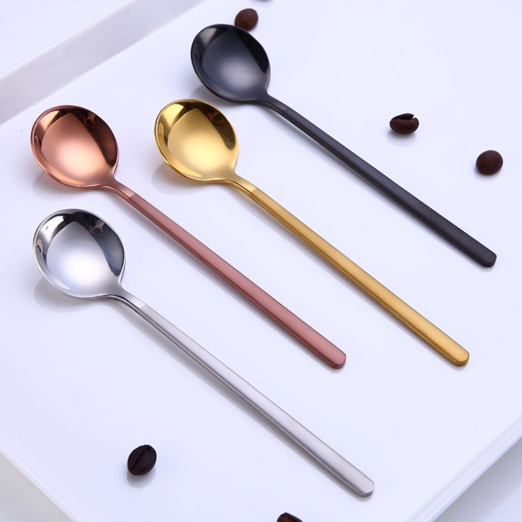 Mini Accessories Coffee Spoon Kitchen Dessertspoon Dining Round Shape Coffee  Stainless Steel Home, Size:13cm(Black) - free shipping - PMC TechLife - Order now!