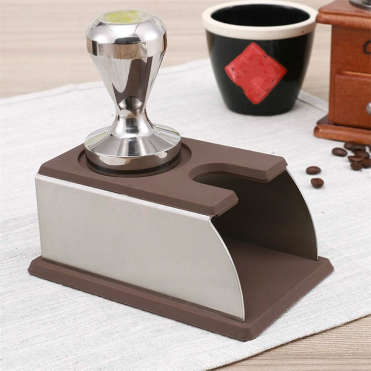 Stainless Steel Solid Wood Handle Integrated Coffee Powder, Specification:57.5mm, Color:Stainless Steel Integration - free shipping - PMC TechLife - Order now!
