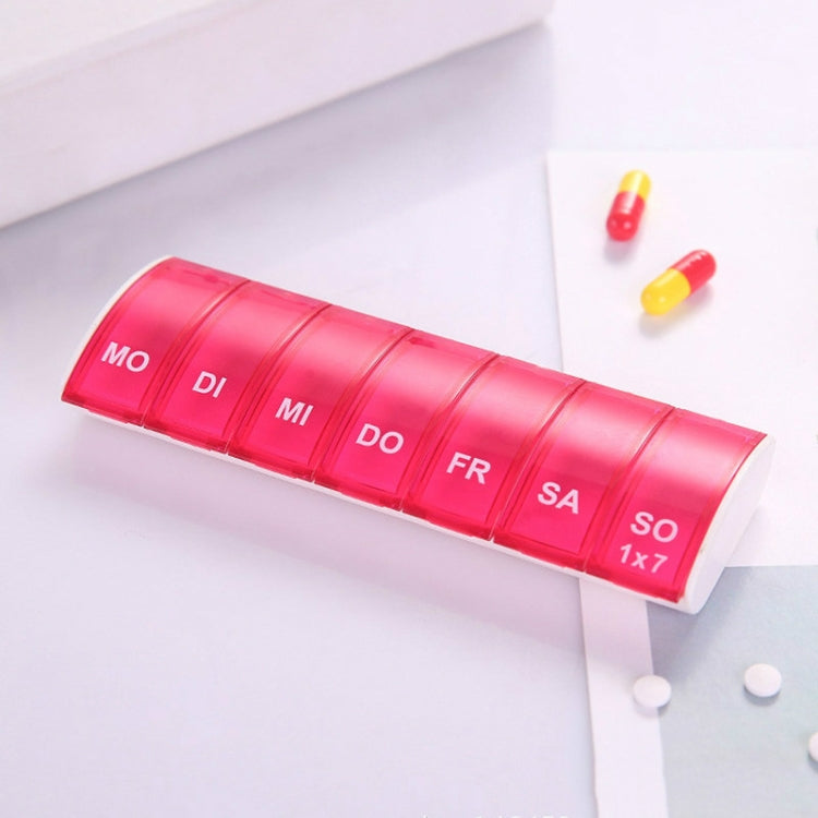 Portable Seven-part Mini Storage Pill Box(Red) - Pill Boxes by PMC TechLife | Online Shopping South Africa | PMC TechLife | Buy Now Pay Later Mobicred