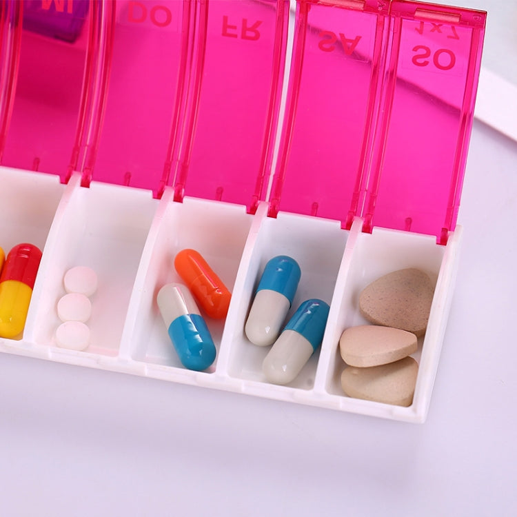 Portable Seven-part Mini Storage Pill Box(Blue) - free shipping - PMC TechLife - Order now!