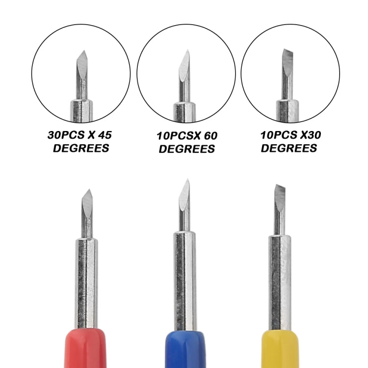 50 PCS 30/45/60 Degrees Sharp and Durable Carving Tools - Burin &Cutting Knife by PMC TechLife | Online Shopping South Africa | PMC TechLife