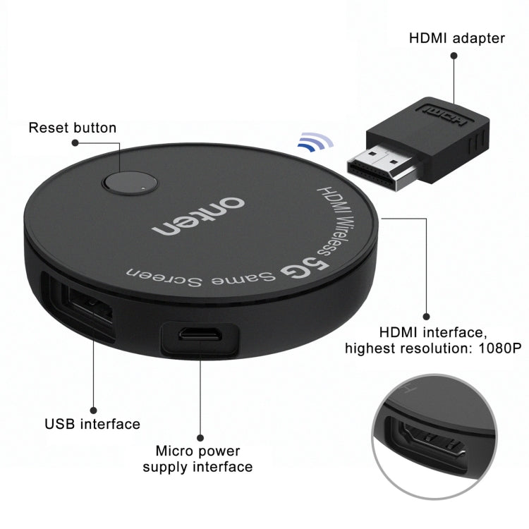 Onten 7576 Dual Frequency 1080P HD Wireless Homescreen - free shipping - PMC Jewellery - Order now!