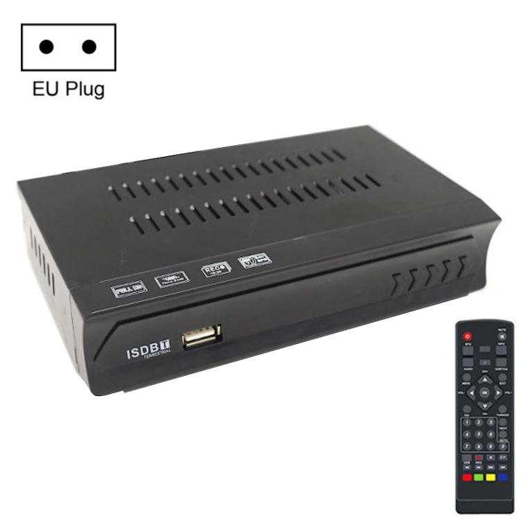 ISDB-T Satellite TV Receiver Set Top Box with Remote Control, For South America, Philippine(EU Plug) - DVB-T & Analog Solutions by PMC Jewellery | Online Shopping South Africa | PMC Jewellery | Buy Now Pay Later Mobicred