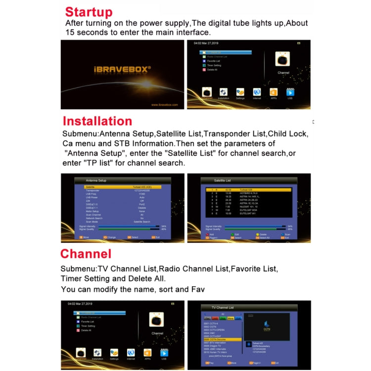 iBRAVEBOX V8 MAGIC Digital Satellite Signal Finder Meter, Support H.265+DVB-S/S2 & IPTV (EU Plug) - Satellite Finder by PMC Jewellery | Online Shopping South Africa | PMC Jewellery | Buy Now Pay Later Mobicred