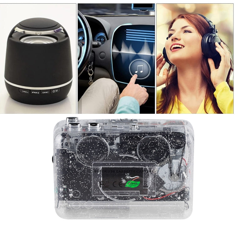 USB Cassette Player USB Cassette Tape to MP3 Converter (Transparent) - free shipping - PMC TechLife - Order now!