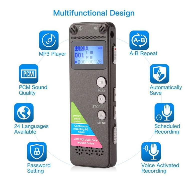 VM31 Portable Audio Voice Recorder, 8GB, Support Music Playback - Other Style by PMC TechLife | Online Shopping South Africa | PMC TechLife | Buy Now Pay Later Mobicred