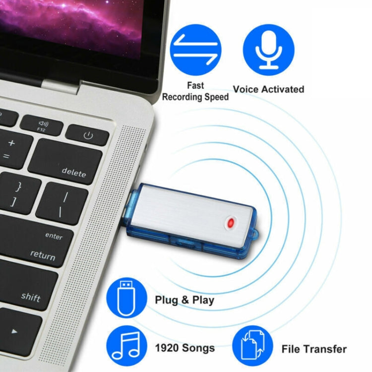 SK858 8GB Rechargeable Portable U-Disk Meeting Voice Recorder (Blue) - U-Disk Recorder by PMC TechLife | Online Shopping South Africa | PMC TechLife | Buy Now Pay Later Mobicred