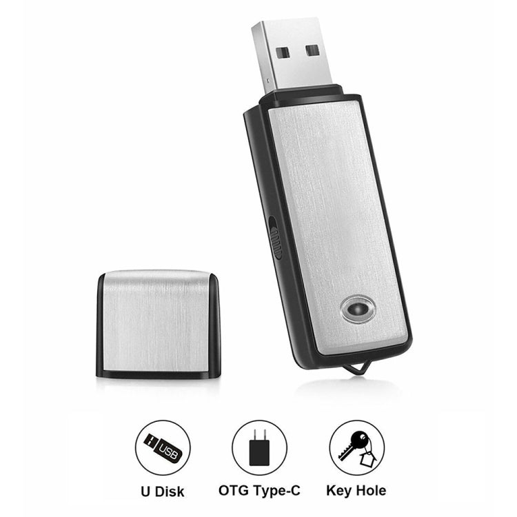 SK858 32GB Rechargeable Portable U-Disk Meeting Voice Recorder (Black) - U-Disk Recorder by PMC TechLife | Online Shopping South Africa | PMC TechLife | Buy Now Pay Later Mobicred