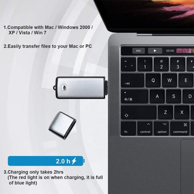 SK858 32GB Rechargeable Portable U-Disk Meeting Voice Recorder (Black) - U-Disk Recorder by PMC TechLife | Online Shopping South Africa | PMC TechLife | Buy Now Pay Later Mobicred