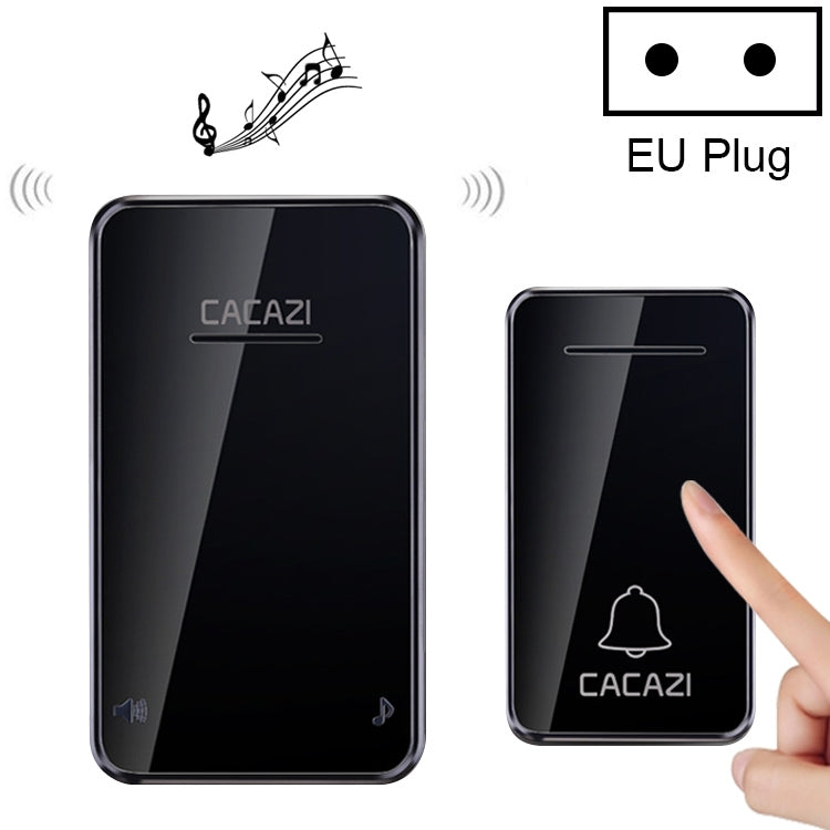 CACAZI FA8 Self-Powered Wireless Doorbell, EU Plug(Black) - free shipping - PMC TechLife - Order now!
