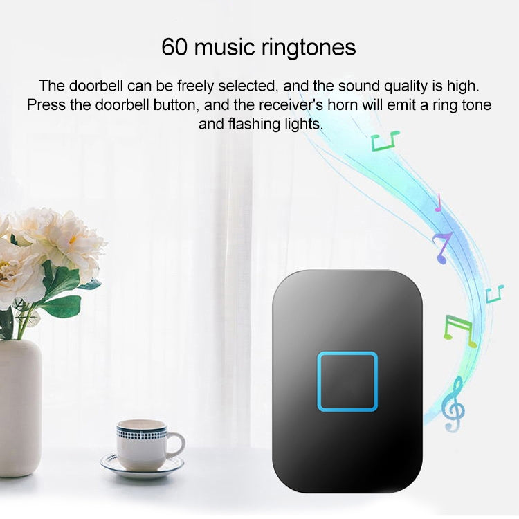 CACAZI FA88 Self-Powered Smart Home Wireless Doorbell, EU Plug(Black) - free shipping - PMC TechLife - Order now!