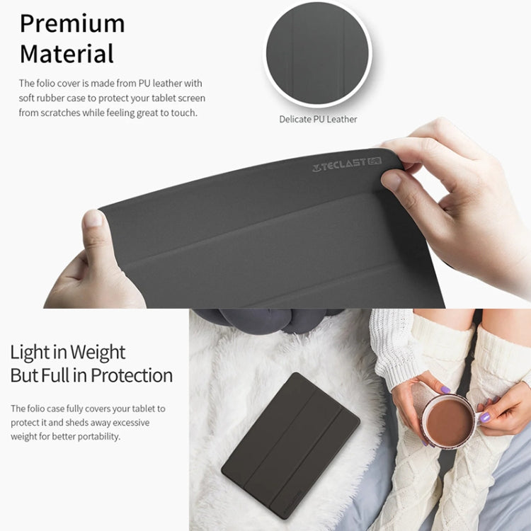 Teclast 3-Fold Holder Smart Tablet Leather Folio Case for Teclast M50 Plus - free shipping - PMC TechLife - Order now!