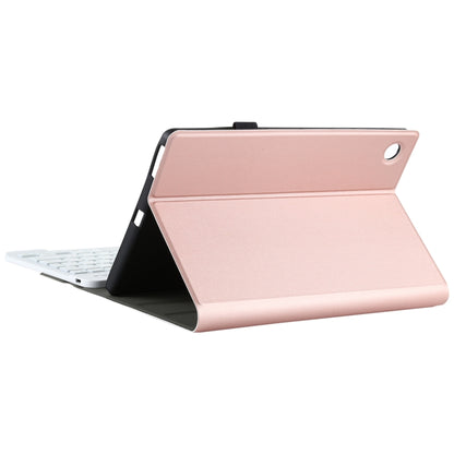 AM10S Detachable Bluetooth Backlight Keyboard Ultrathin Horizontal Flip Leather Tablet Case with Holder for Lenovo M10 Plus 10.3 inch X606F(Rose Gold) - Lenovo Keyboard by PMC Jewellery | Online Shopping South Africa | PMC Jewellery