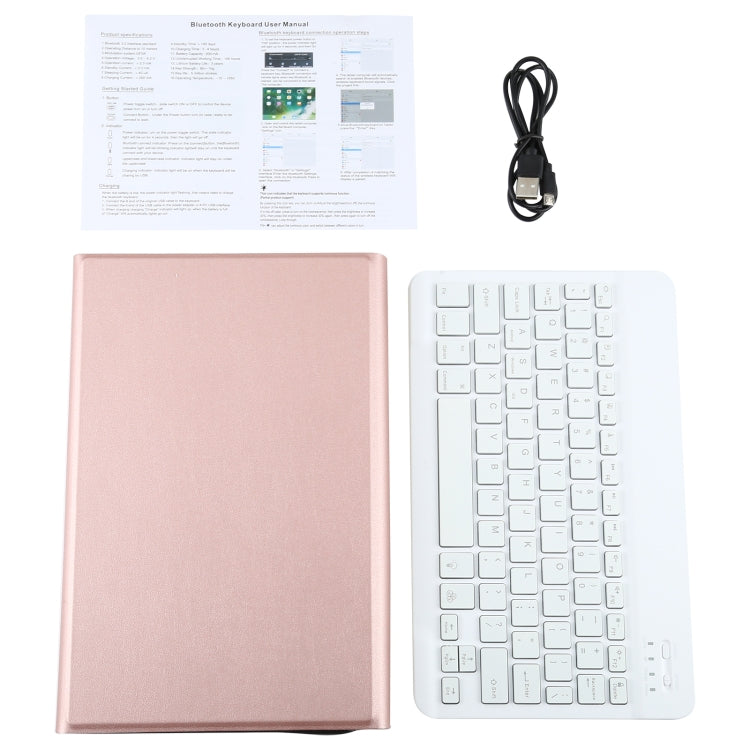 A500S Detachable Bluetooth Backlight Keyboard Ultrathin Horizontal Flip Leather Tablet Case with Holder for Samsung Galaxy Tab A7 10.4 (2020) T500 / T505(Rose Gold) - Samsung Keyboard by PMC Jewellery | Online Shopping South Africa | PMC Jewellery