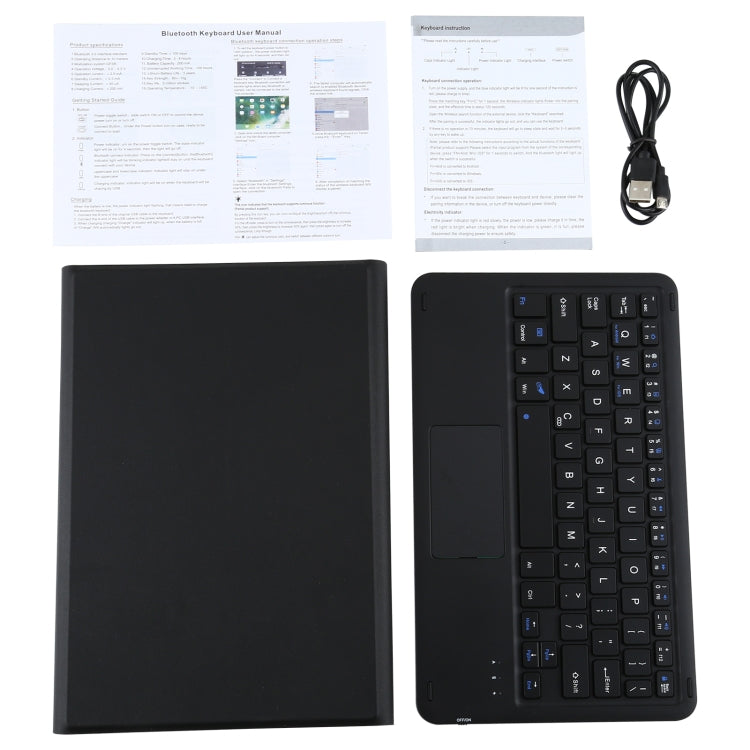 AM10-A Detachable Bluetooth Backlight Keyboard Ultrathin Horizontal Flip Leather Tablet Case with Touchpad & Holder for Lenovo M10 Plus 10.3 inch X606F(Black) - Lenovo Keyboard by PMC Jewellery | Online Shopping South Africa | PMC Jewellery