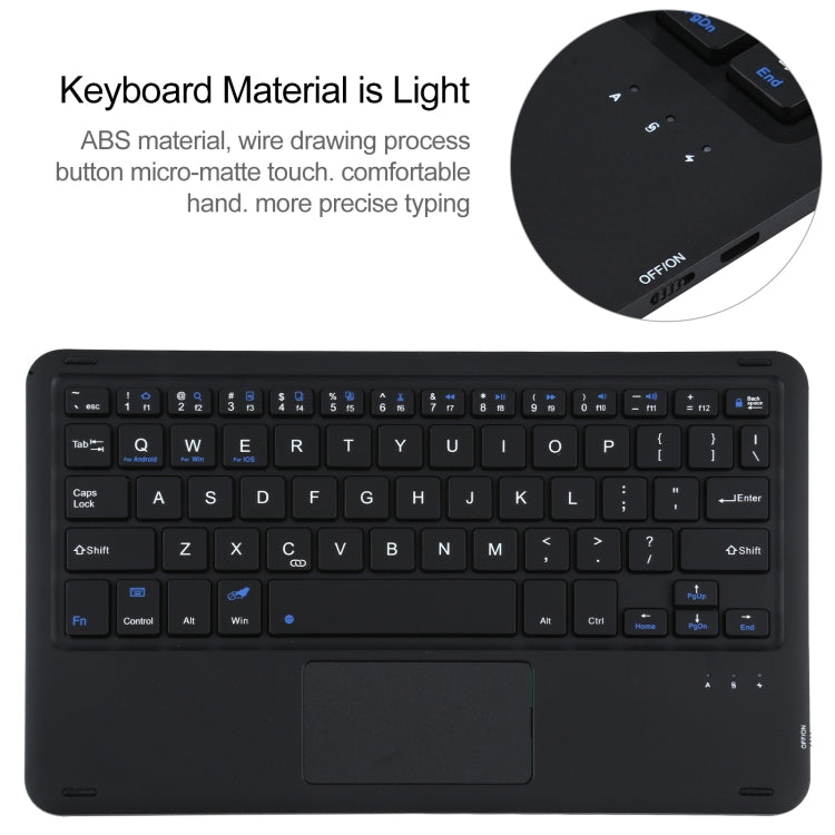 AM10-A Detachable Bluetooth Backlight Keyboard Ultrathin Horizontal Flip Leather Tablet Case with Touchpad & Holder for Lenovo M10 Plus 10.3 inch X606F(Black) - Lenovo Keyboard by PMC Jewellery | Online Shopping South Africa | PMC Jewellery