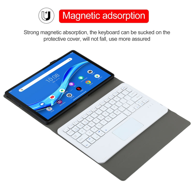 AM10-A Detachable Bluetooth Backlight Keyboard Ultrathin Horizontal Flip Leather Tablet Case with Touchpad & Holder for Lenovo M10 Plus 10.3 inch X606F(Gold) - Lenovo Keyboard by PMC Jewellery | Online Shopping South Africa | PMC Jewellery