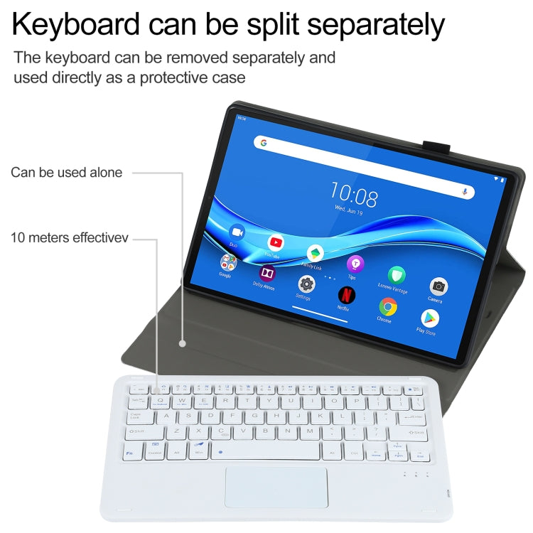 AM10-A Detachable Bluetooth Backlight Keyboard Ultrathin Horizontal Flip Leather Tablet Case with Touchpad & Holder for Lenovo M10 Plus 10.3 inch X606F(Gold) - Lenovo Keyboard by PMC Jewellery | Online Shopping South Africa | PMC Jewellery