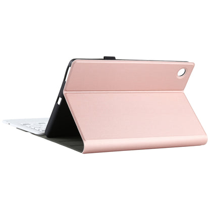 AM10-A Detachable Bluetooth Backlight Keyboard Ultrathin Horizontal Flip Leather Tablet Case with Touchpad & Holder for Lenovo M10 Plus 10.3 inch X606F(Rose Gold) - Lenovo Keyboard by PMC Jewellery | Online Shopping South Africa | PMC Jewellery