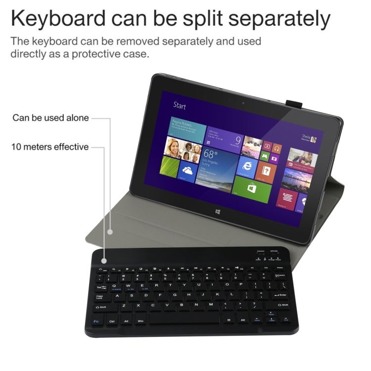 AM12 2 in 1 Removable Bluetooth Keyboard + Protective Leather Tablet Case with Holder for Lenovo Tab P11 (Tab-J606F)(Black) - Lenovo Keyboard by PMC Jewellery | Online Shopping South Africa | PMC Jewellery